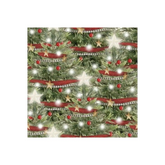 Fabric, "Decorated Trees" Pattern - A Christmas To Remember By Beth Albert, Green
